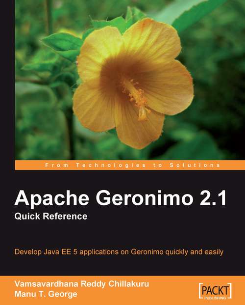 Book cover of Apache Geronimo 2.1: Quick Reference