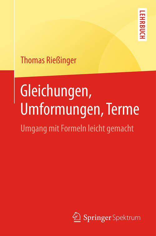 Book cover of Gleichungen, Umformungen, Terme