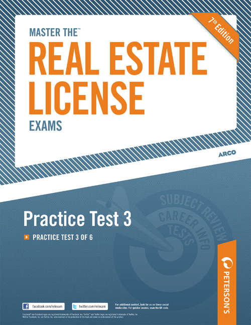 Book cover of Master the Real Estate License Exams: Practice Test 3: Practice Test 3 of 6
