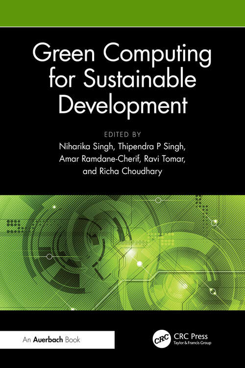 Book cover of Green Computing for Sustainable Development (1)