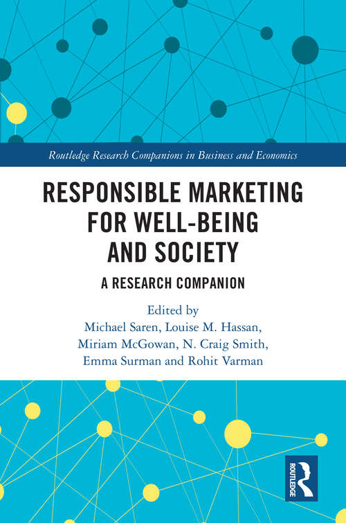 Book cover of Responsible Marketing for Well-being and Society: A Research Companion (Routledge Research Companions in Business and Economics)