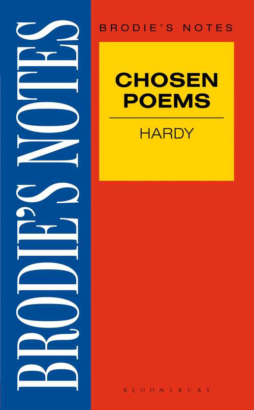 Book cover of Hardy: Chosen Poems (Brodie's Notes)