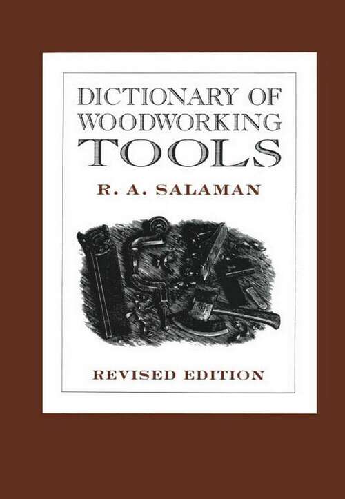 Book cover of Dictionary of Woodworking Tools
