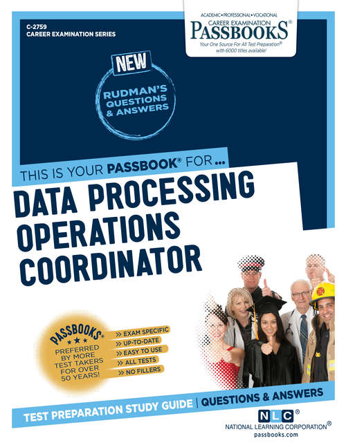 Book cover of Data Processing Operations Coordinator: Passbooks Study Guide (Career Examination Series)