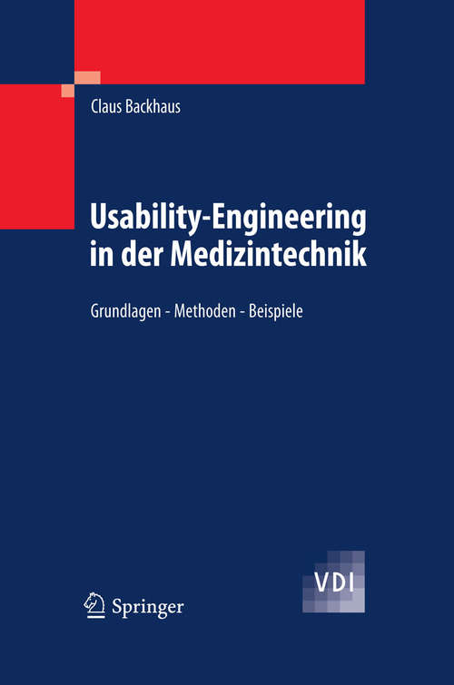 Book cover of Usability-Engineering in der Medizintechnik