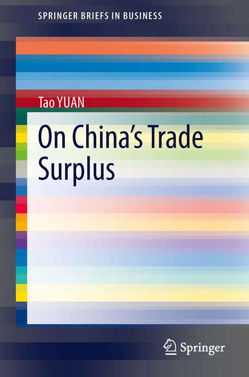 Book cover of On China's Trade Surplus