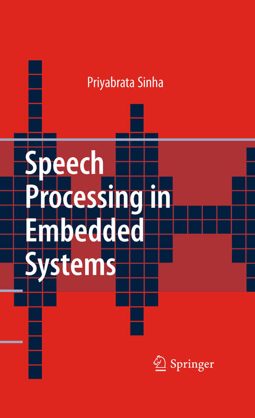 Book cover of Speech Processing in Embedded Systems