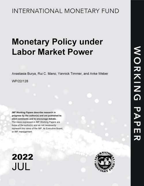 Book cover of Monetary Policy Under Labor Market Power (Imf Working Papers)