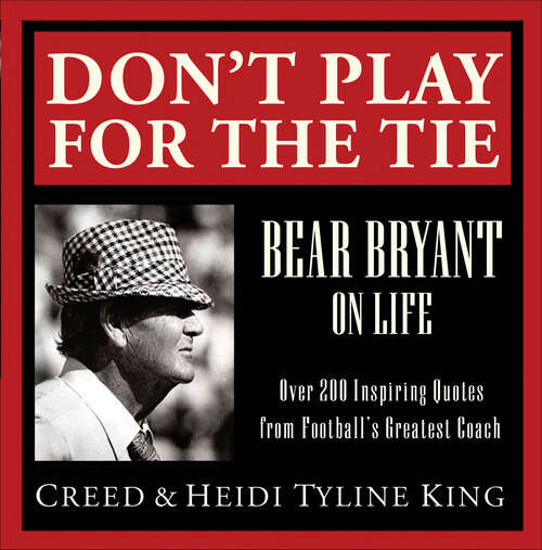 Book cover of Don't Play for the Tie