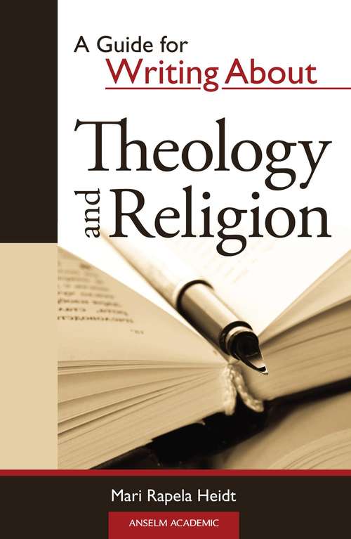 Book cover of A Guide for Writing About Theology and Religion