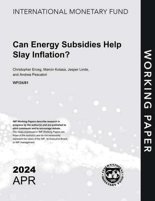 Book cover of Can Energy Subsidies Help Slay Inflation?