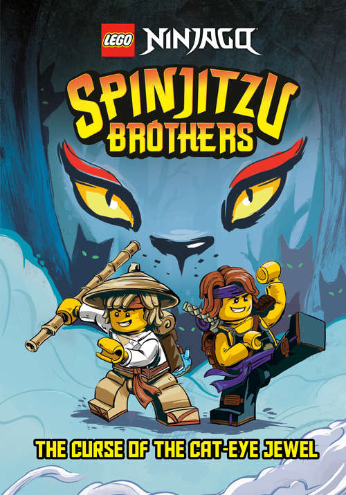 Book cover of Spinjitzu Brothers #1: The Curse of the Cat-Eye Jewel (A Stepping Stone Book(TM))