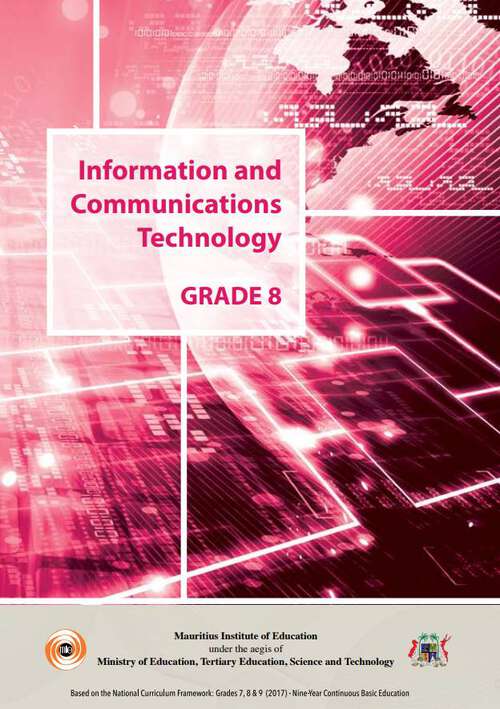 Book cover of Information and Communications Technology class 8 - MIE
