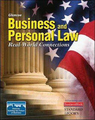 Book cover of Glencoe, Business and Personal Law, Real-World Connections