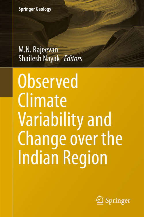 Book cover of Observed Climate Variability and Change over the Indian Region