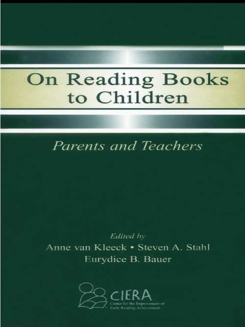 On Reading Books to Children: Parents and Teachers
