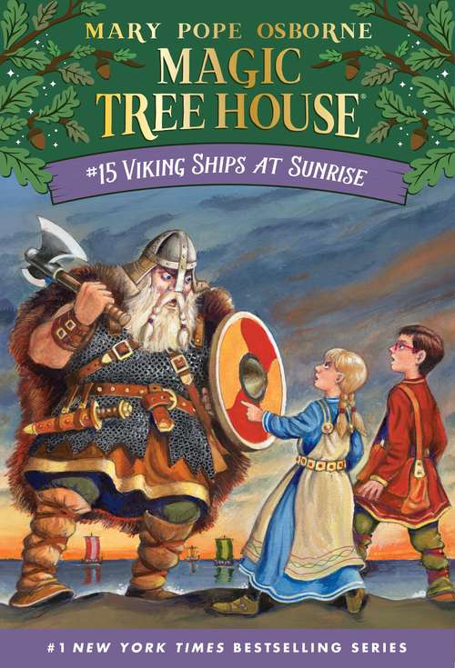 Book cover of Viking Ships at Sunrise (Magic Tree House #15)