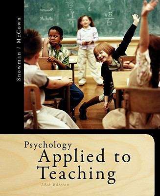 Book cover of Psychology Applied to Teaching (13th Edition)