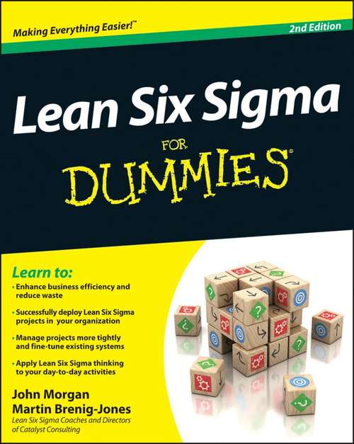 Book cover of Lean Six Sigma For Dummies