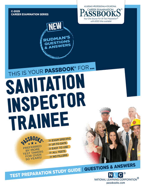 Book cover of Sanitation Inspector Trainee: Passbooks Study Guide (Career Examination Series)