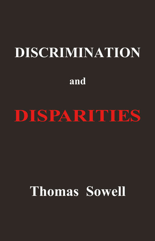 Book cover of Discrimination and Disparities
