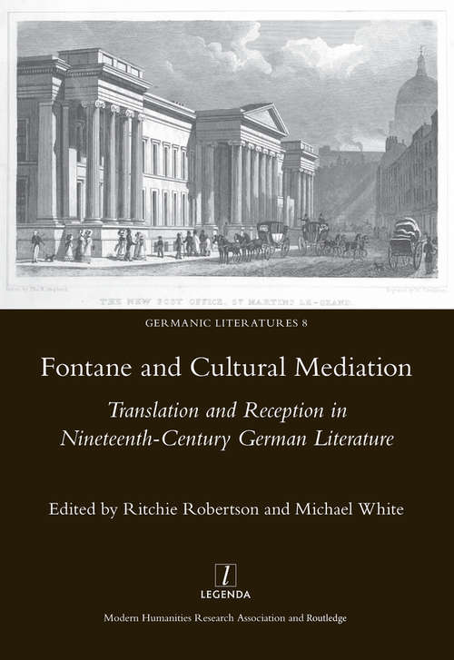 Book cover of Fontaine and Cultural Mediation: Translation and Reception in Nineteenth-Century German Literature