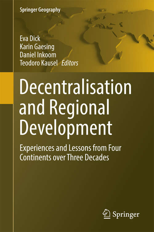 Book cover of Decentralisation and Regional Development