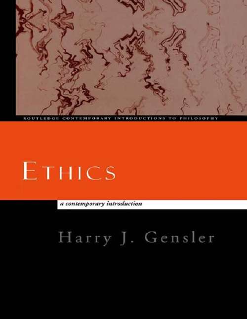 Book cover of Ethics: A Contemporary Introduction