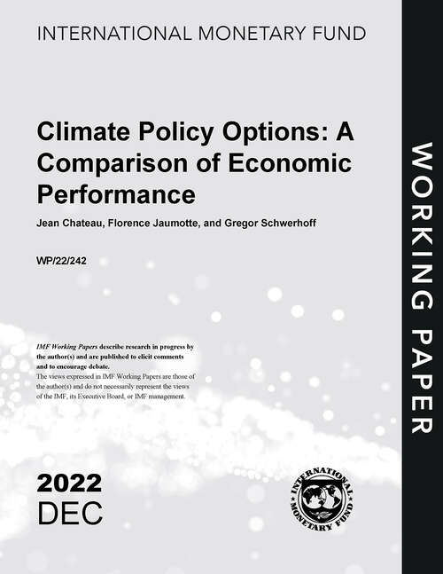 Book cover of Climate Policy Options: A Comparison of Economic Performance (Imf Working Papers)