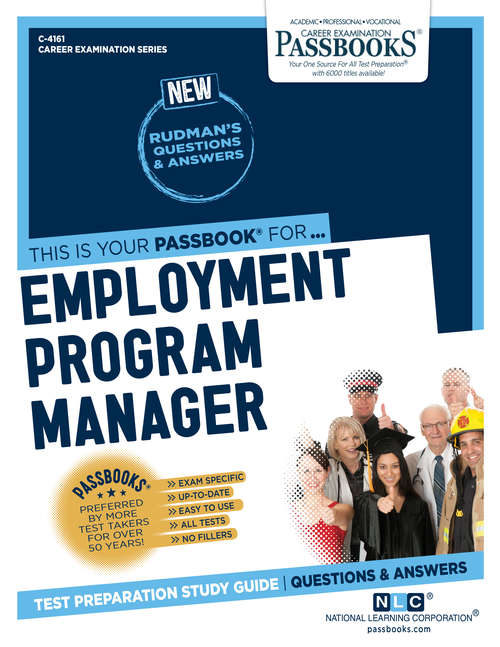 Book cover of Employment Program Manager: Passbooks Study Guide (Career Examination Series)