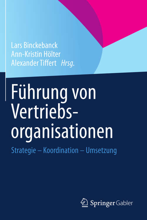 Book cover of Führung von Vertriebsorganisationen