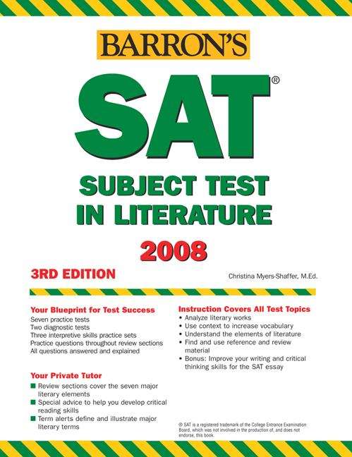 Barron's SAT Subject Test in Literature 2007