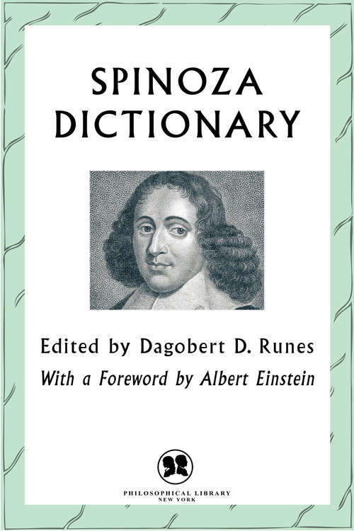 Book cover of Spinoza Dictionary