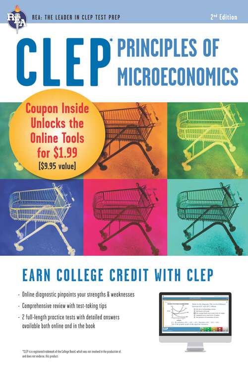Book cover of CLEP® Principles of Microeconomics Book + Online (CLEP Test Preparation)