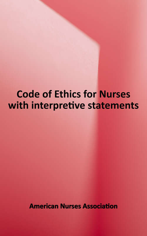 Book cover of Code of Ethics for Nurses