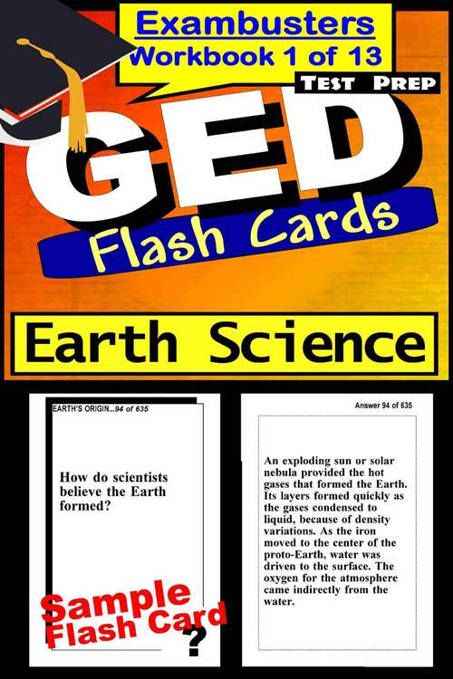 Book cover of GED Test Prep Flash Cards: Earth Science (Exambusters GED Workbook: 1 of 13)