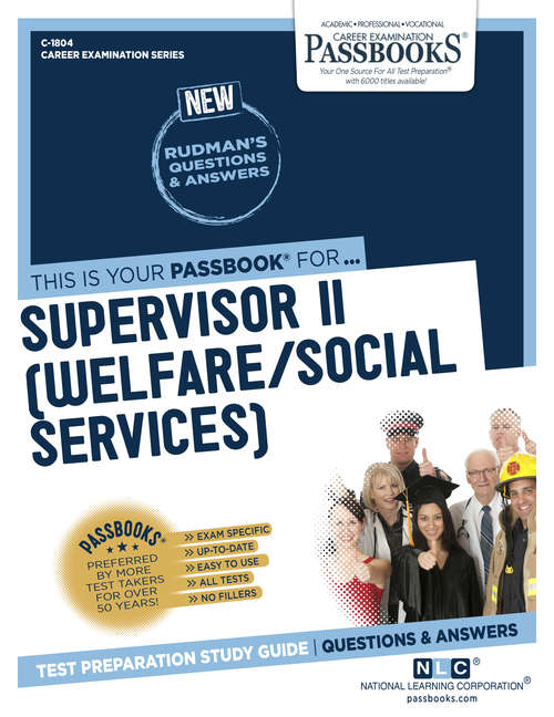Book cover of Supervisor II (Welfare/Social Services): Passbooks Study Guide (Career Examination Series)