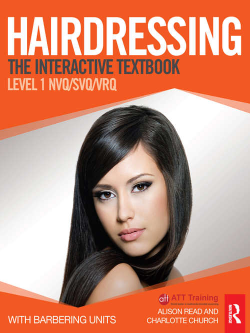 Book cover of Hairdressing: The Interactive Textbook, Level 1