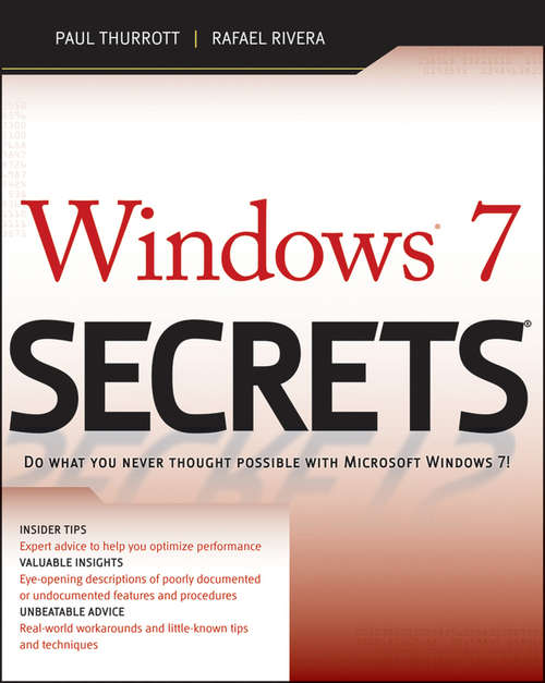 Book cover of Windows 7 Secrets