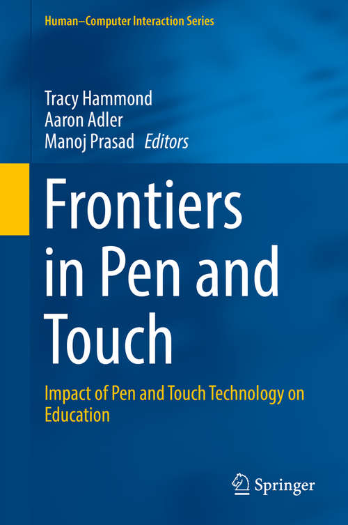 Book cover of Frontiers in Pen and Touch