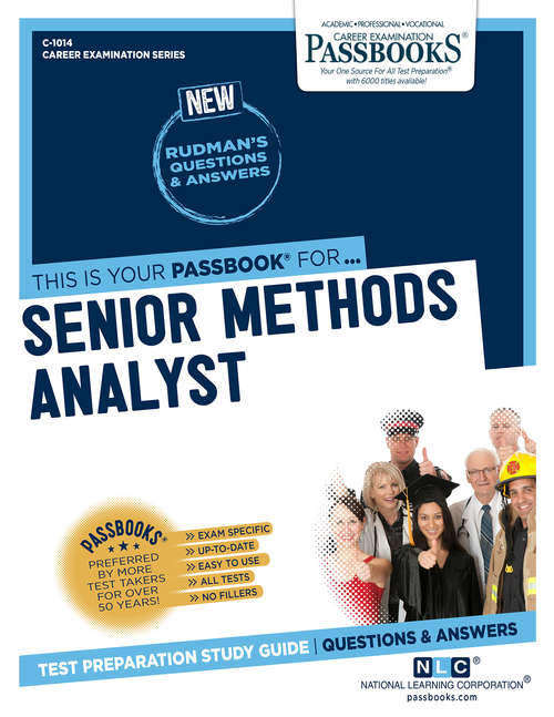 Book cover of Senior Methods Analyst: Passbooks Study Guide (Career Examination Series)