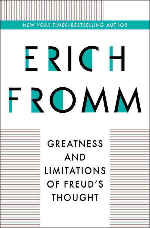 Book cover of Greatness and Limitations of Freud's Thought