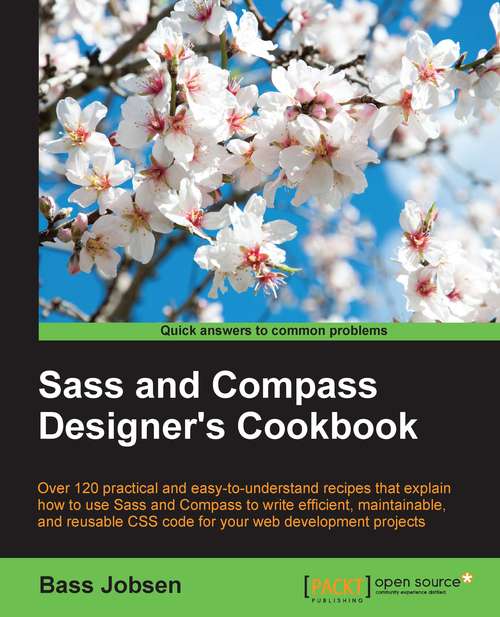 Book cover of Sass and Compass Designer's Cookbook