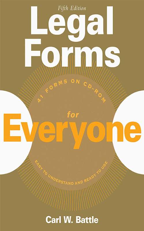 Book cover of Legal Forms for Everyone