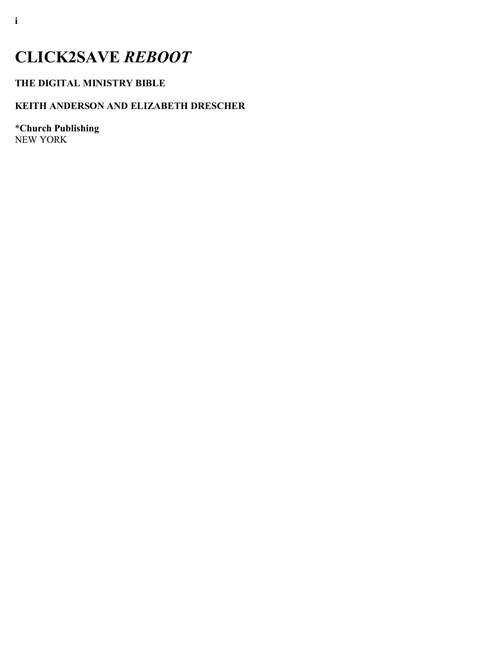 Book cover of Click2Save Reboot: The Digital Ministry Bible