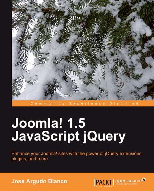 Book cover of Joomla! 1.5 JavaScript jQuery