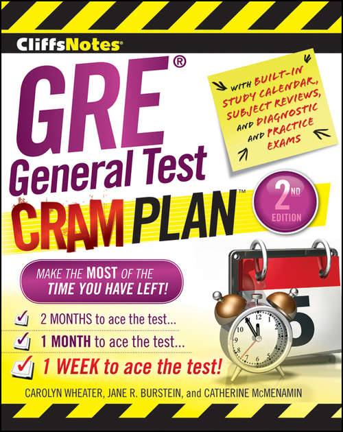 Book cover of CliffsNotes GRE General Test Cram Plan 2nd Edition