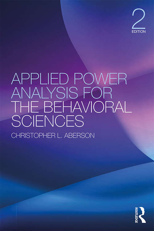 Book cover of Applied Power Analysis for the Behavioral Sciences: 2nd Edition (2)