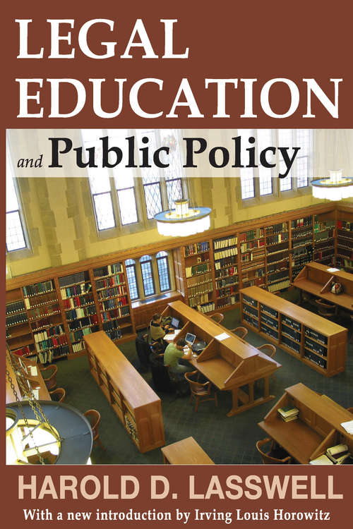 Book cover of Legal Education and Public Policy