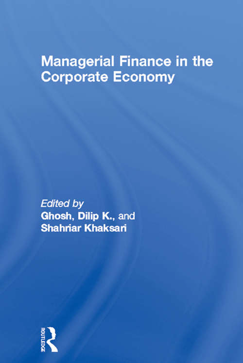 Book cover of Managerial Finance in the Corporate Economy